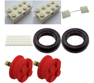 LEGO Small Wheels with accessories Parts Pack Set 900-2