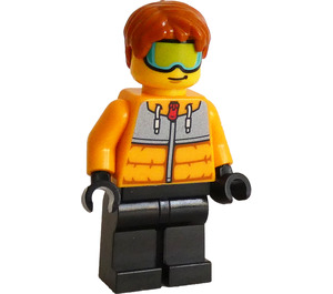 LEGO Snow Tuber - Bright Luz Naranja Chaqueta Minifigura