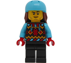 LEGO Snowboarder - Schwarz Snowsuit Minifigur
