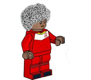 LEGO Soccer Player, Female (Coiled Hair, Parted) Minifigure