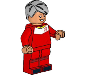 LEGO Calcio Player, Femmina (Medium Stone Grigio Capelli) Minifigure