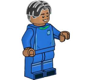 LEGO Soccer Player, Male (Black Hair Parting in the middle)