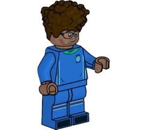 LEGO Soccer Player, Male (Dark Brown Curly Hair)