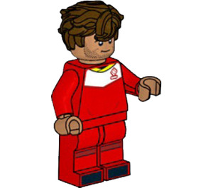 LEGO Soccer Player, Male (Dark Brown Tousled and Spiked Hair)