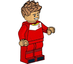 LEGO Soccer Player, Male (Medium Dark Flesh Puntig Haar)