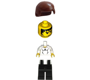 LEGO Fotbal Player s Adidas number 2 Samolepka Minifigurka