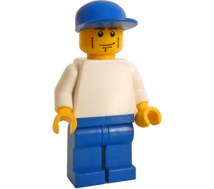 LEGO Voetbal player met Wit Torso en Blauw Benen Minifiguur