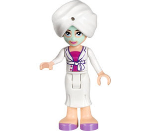 LEGO Sophie med Ansigt Maske, hvid Turban, hvid Nederdel, Magenta Top & hvid Jakke Minifigur