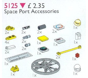 LEGO Ruimte Port Accessoires (Launch Command Accessoires) 5125