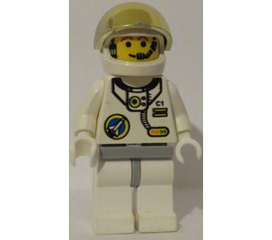 LEGO Vesmír Port - Astronaut, Bílá Nohy s Světlo Šedá Boky Minifigurka