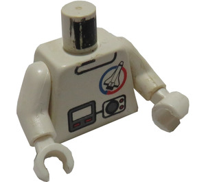 LEGO Ruimte Torso met Shuttle en Rood Buttons (973)