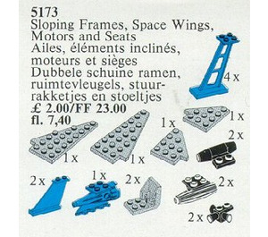LEGO Space Wings, Sloping Frames, Space Motors and Seats Set 5173