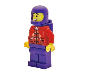 LEGO Spaceman Performer jossa Punainen Chinese Yläosa Minihahmo