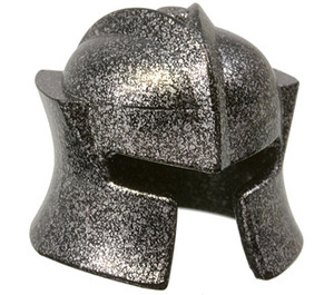 LEGO Gespikkeld Zwart Angled Helm met Cheek Protection (48493 / 53612)