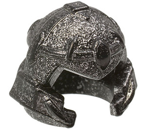 LEGO Speckle Black Helm mit Cheek Protection und Dünn Bands (60751 / 61850)