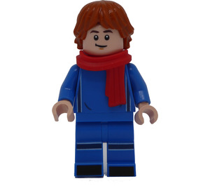 LEGO Spectator - Licht Fleisch Blau FußBall Fan Minifigur