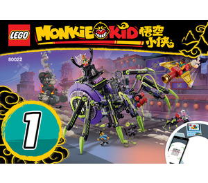 LEGO Spider Queen's Arachnoid Base Set 80022 Instructions
