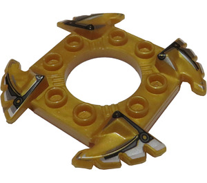 LEGO Spinner Crown with Serrated Edges and Black and Silver Edges (10481)