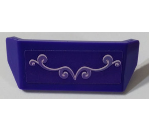 LEGO Spoiler with Handle with Lavender Swirl Sticker (98834)