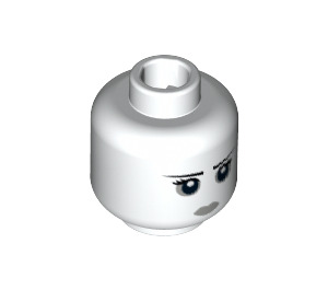 LEGO Spooky Girl Head, Gray Lips and Circles Around Eyes (Safety Stud) (3626 / 18192)