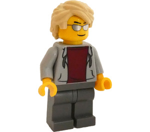 LEGO sporter Bil Förare med Brungul Hår Minifigur