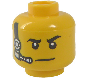 LEGO Spy Minifigure Head (Recessed Solid Stud) (3626 / 27470)