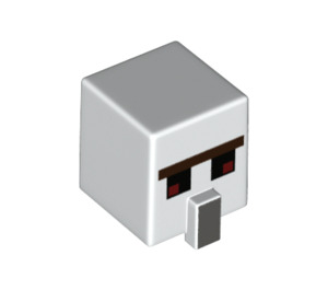 LEGO Square Head with Nose with Iron Golem Face with Gray Nose (23766 / 25047)