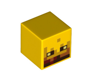 LEGO Vierkant Minifigure Hoofd met Blaze Gezicht (21129 / 28279)