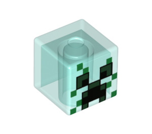 LEGO Square Minifigure Head with Minecraft Creeper Face (20275