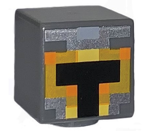 LEGO Square Minifigure Head with Minecraft Skin 1 Pattern (19729)