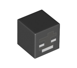LEGO Square Minifigure Head with Minecraft Wither Face (19729 / 28282)