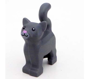 LEGO Standing Cat with Long Tail with Gray Fur and Pink Nose (80829)