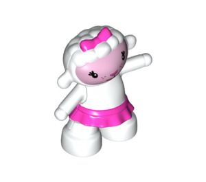 LEGO Standing Lamb with Pink Tutu Duplo Figure