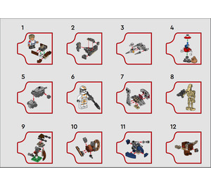 LEGO Star Wars Calendrier de l'Avent 2023 75366-1 Instructions
