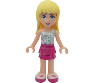 LEGO Stephanie, Friends, Magenta Layered Skirt, White One Strap Top with Stars