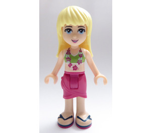 LEGO Stephanie, Magenta Skirt, Lime Bikini Top Minifigure