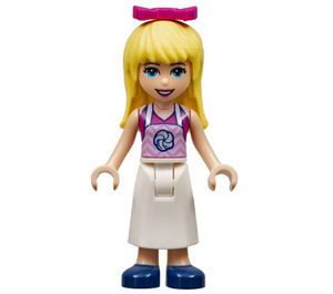 LEGO Stephanie, Magenta Horní, Bílá Apron Minifigurka