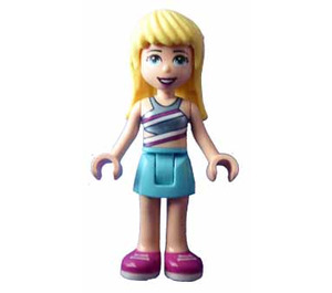 LEGO Stephanie med Blå Nederdel Minifigur