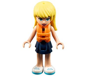 LEGO Stephanie with Life Jacket and Dark Blue Skirt Minifigure