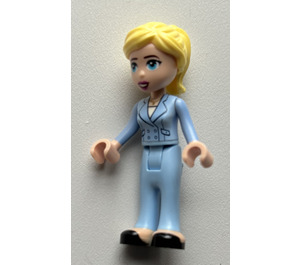 LEGO Stephanie med Ljus Blå Kostym Minifigur