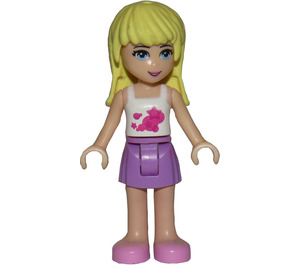 LEGO Stephanie met Medium Lavendel Rok en Wit Top Minifiguur