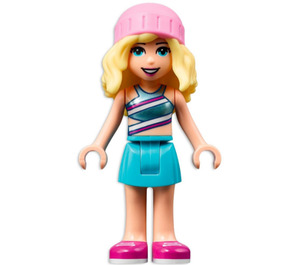 LEGO Stephanie with Pink Hat and Stripey Top Minifigure