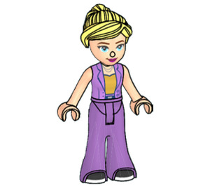 LEGO Stephanie jossa Purppura Puku Minihahmo