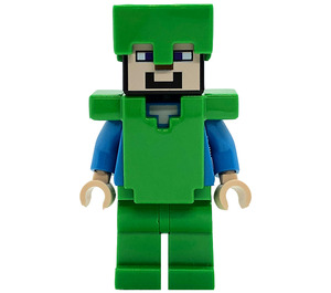 LEGO Steve (Яскраво-зелений chestplate) Мініфігурка