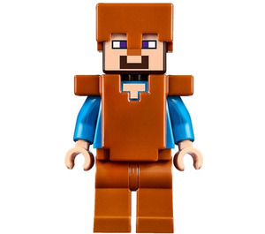 LEGO Steve with Dark Orange Legs, Armor and Helmet Minifigure