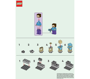 LEGO Steve with Diamond Armour Set 662317 Instructions