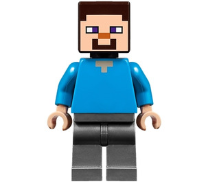 LEGO Steve avec Plat Argent Jambes Figurine