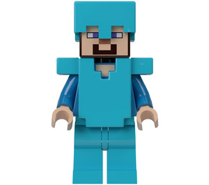 LEGO Steve met full Diamant armor minifiguur
