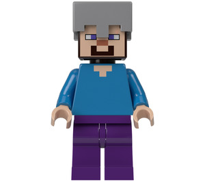 LEGO Steve med Hjelm Minifigur