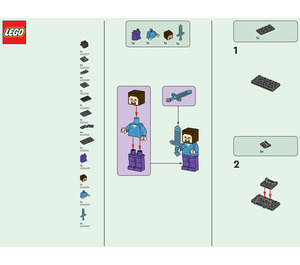 LEGO Steve with Spider 662207 Byggeinstruksjoner